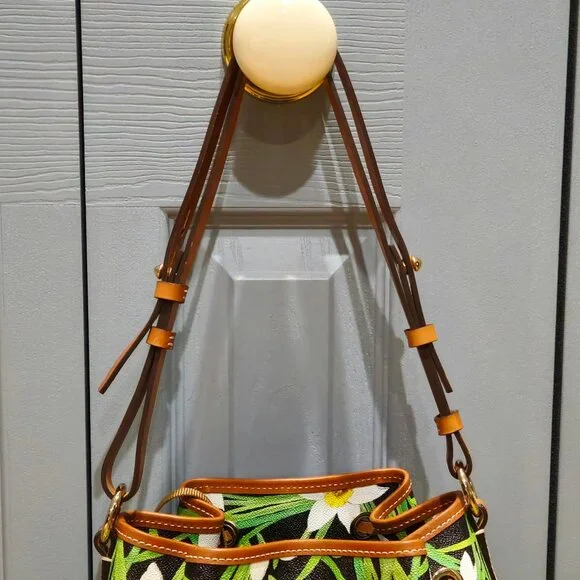 Dooney & Bourke Daffodil Drawstring Bucket Bag and Key Chain Purse - Picture 3 of 16